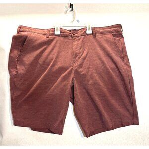 RGSTR Mens Burgundy Casual Shorts Size 40 Polyester Cotton Blend